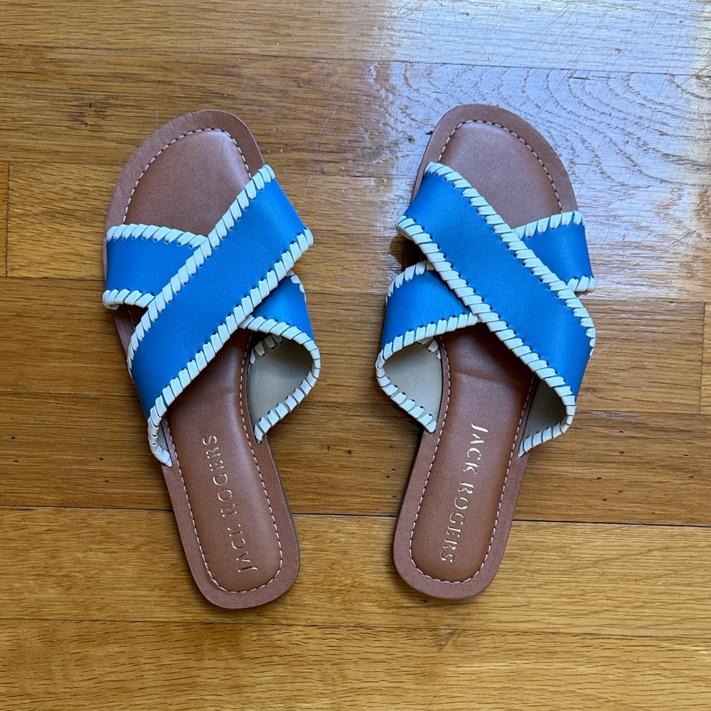 Brand New Jack Rogers Blue and White Women's Sandals